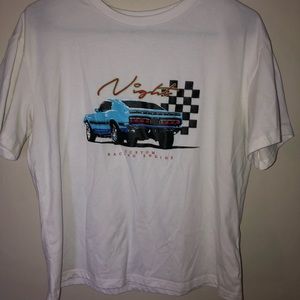 SHEIN- white graphic tee